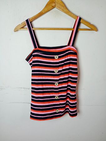 Pimkie gestreiftes Button-Up Camisole-Top