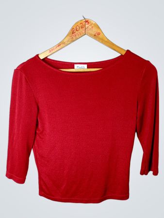 Pimkie Rotes 3/4-Ärmel-Oberteil