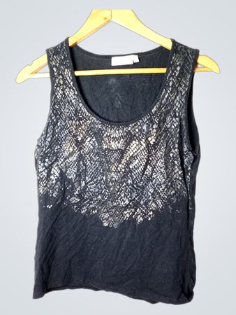 Yessica Ärmelloses Tanktop mit Schlangendruckdetail
