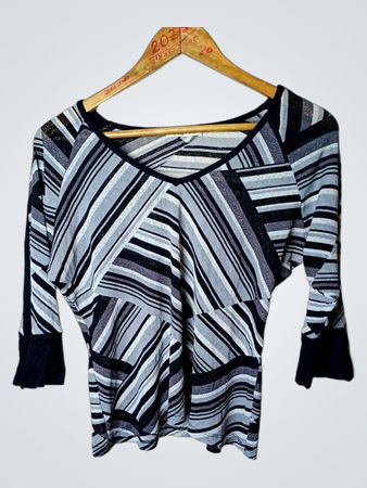 George gestreiftes Dolman-Ärmel-Top