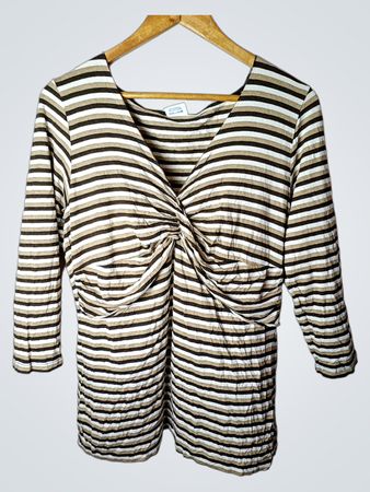 JUST FOR YOU Mode gestreiftes Top mit Knoten-Detail