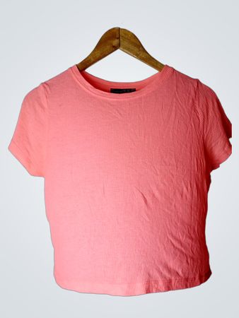 Atmosphere Cropped Ribbed T-Shirt