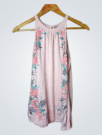 Rosa Blumen-Tanktop