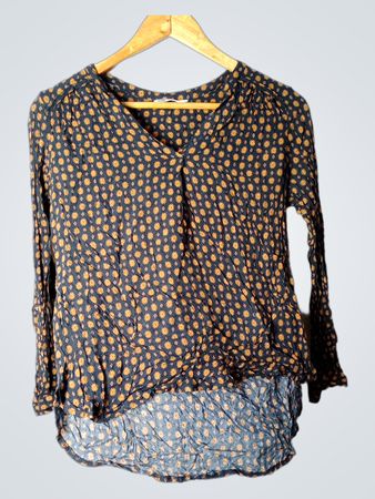 CAMAIEU Damen Langarm Gedruckte Bluse