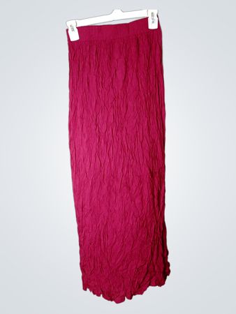 LOOK Damen Größe 6 Magenta Crinkle Maxi-Rock
