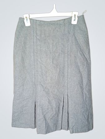 Grau Faltender Midi-Rock