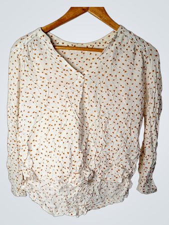 CAMAIEU Weiße Blumenmuster-Bluse