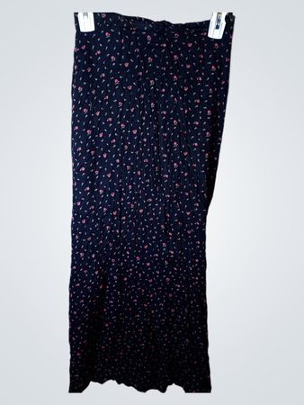 FINE.HANO Navy Blue Floral Maxi Rock