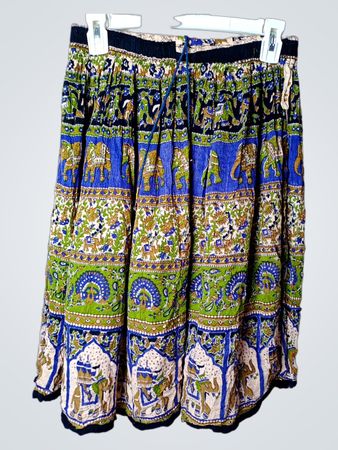 Bohemian Elephant Print Maxi Rock