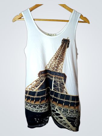 Paris Et Moi Fashion Eiffel Tower Tank Top