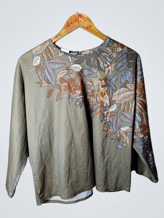 Neber floral print langärmliges Oberteil