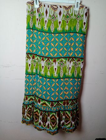 Bohemian Print Maxi Rock