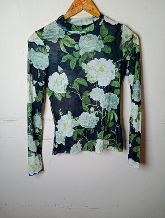 BIKBOK Floral Mesh Top