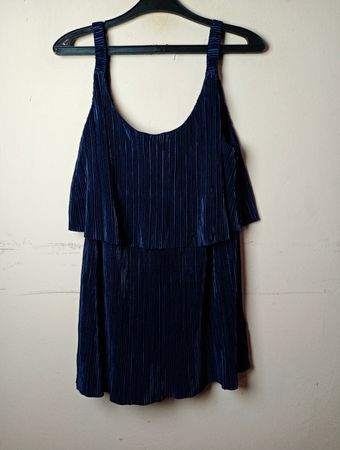 MSmode Blau Falten Top