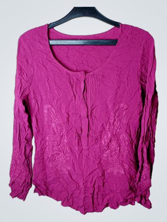 Amichi Pink Besticktes Langarmoberteil
