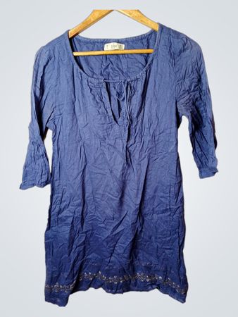 Xdye Blaue Bestickte Tunika