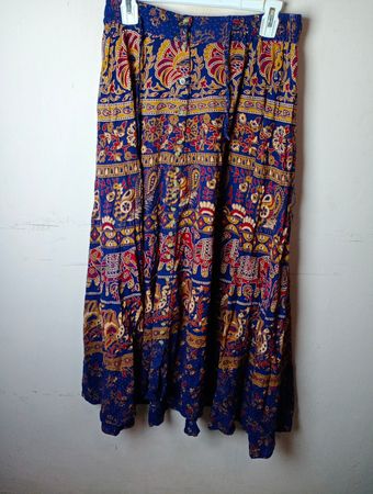 Bohemian Elephant Print Maxi Rock