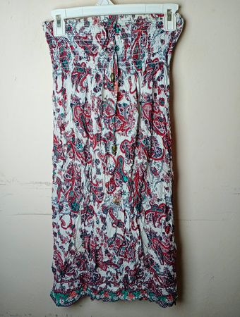 Trägerloses Maxi-Kleid mit Paisley-Print
