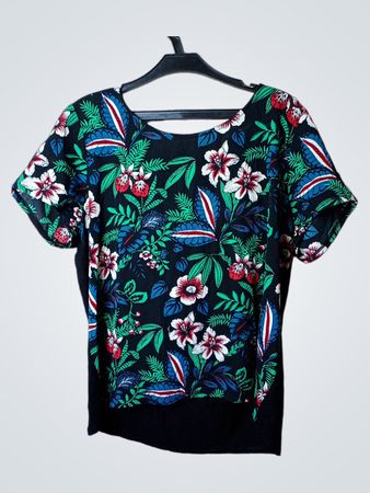 Cache Cache Floral Print Top mit Reißverschluss-Detail