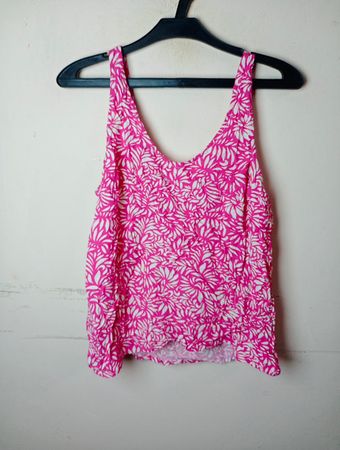VILA Pink Floral Tank Top