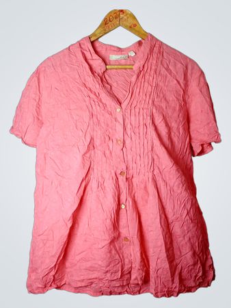 DAXON Pink Texturierte Bluse