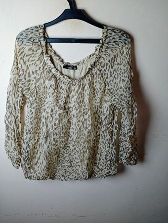 FAME Made in Italy Leopardenmuster-Bluse