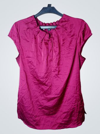 Comma, Frauen Magenta Cap Sleeve Bluse Größe 36