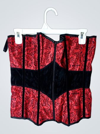 Rotes und schwarzes Korsett