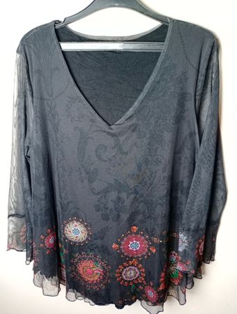 Desigual Langarm bedruckte Tunika