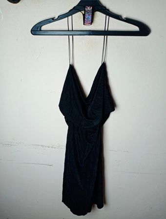 Morgan Black Cowl Neck Mini Dress