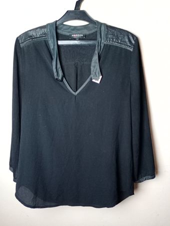 Morgan De Toi Schwarze Bluse mit langen Ärmeln