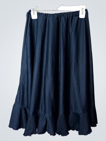 Dunkelblaue Rüschenshirt