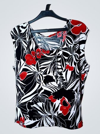 Ärmelloses Floralprint-Top