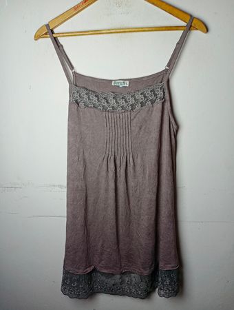 BOYSEN'S Damen Spaghetti-Träger Spitze Besatz Cami