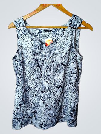 Ärmelloses Top mit Schlangenprint