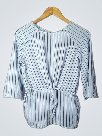 Lindex Kids Blau Gestreifte Dreh-Front Bluse