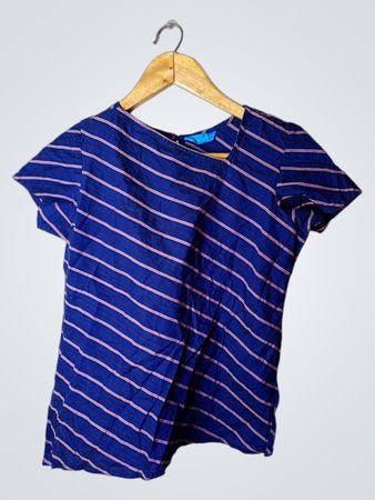 Kaya Blue und Pink Gestreiftes T-Shirt