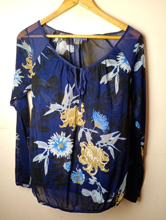MEXX Floral Sheer Long-Sleeve Top