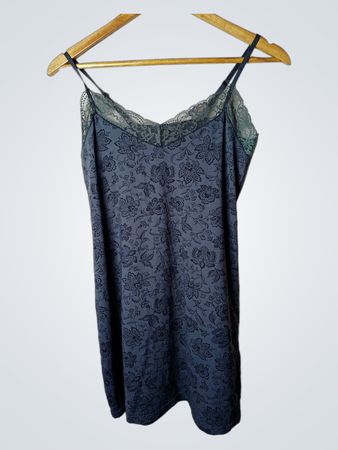 Floral Print Slip Dress mit Spitze