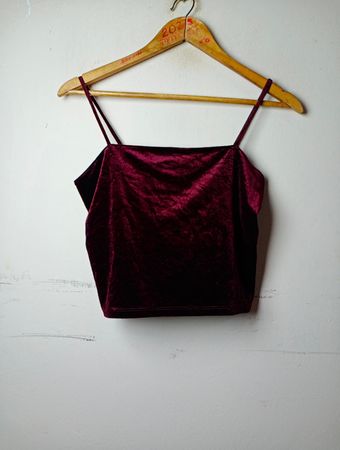 Ginatricot Velvet Cami Top