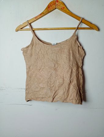 Tan Spaghetti-Träger Tank Top