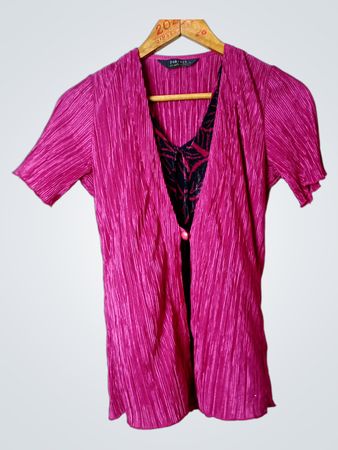 Forever von Michael Gold Pink Plissiertes Top
