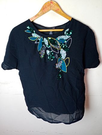 H&M Verziertes Kurzarm-Top