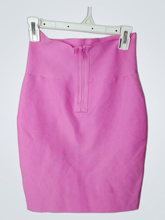 Rosa Hochtaillierter Spitzen Schnürungs Reißverschlussrock