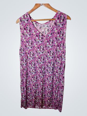 Ärmelloses V-Ausschnitt Blumenmuster Kleid