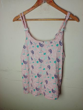 Blumotion Pink Flamingo Print Tanktop