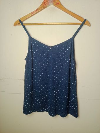 Gina Benotti Damen Marineblaue Polka Dot Spaghetti-Träger Camisole Top