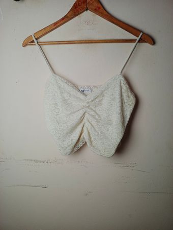FB Sister Spitze Raffung Cami-Oberteil