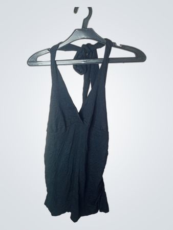 Schwarzes Halsband-Trägertop