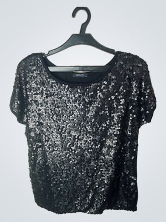 Orsay Schwarzes Paillettenshirt